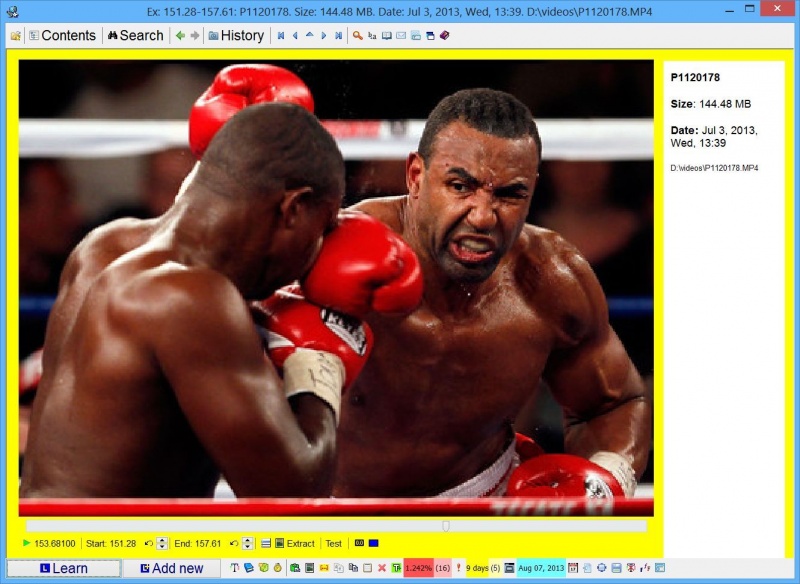 SuperMemo: An extract from a boxing training video in the process of incremental video watching