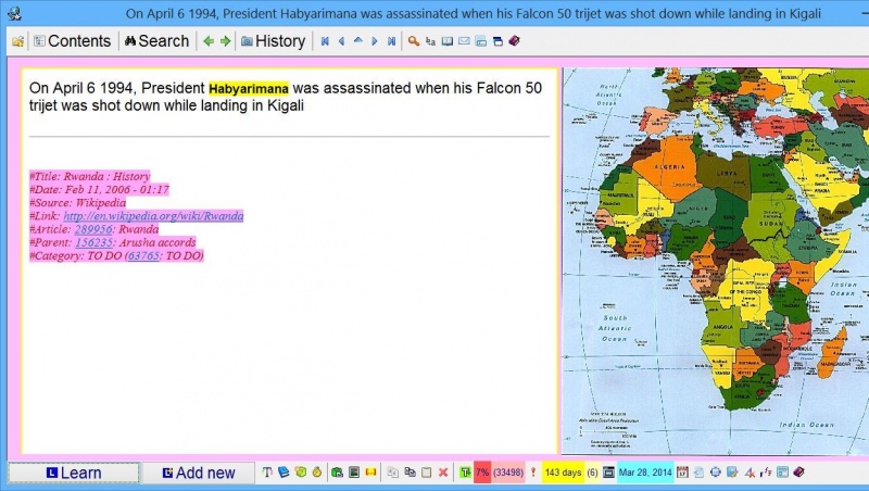 SuperMemo: The unzoomed picture of the African political map used to illustrate elements related to Africa