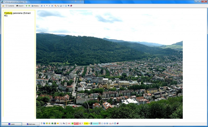 SuperMemo: The 2nd extract produced from the original picture of the Freiburg panorama (now small enough to view its details)